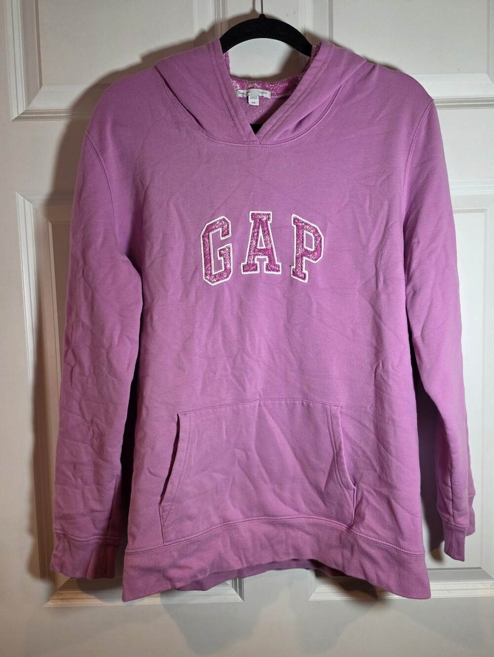 GAP Stretch Lavender Pink Hooded Pullover Sweatshirt XXL